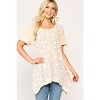 Slickblue Women's Knit Tunic Top, Star Texture with Shark Bite Hem, Relaxed Fit, Golden Sand, S - 2 of 4