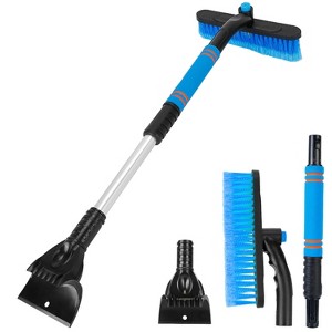 iMountek"3-in-1 Extendable Windshield Ice Scraper, Snow Broom & Shovel for Car Frost and Snow Removal" BlackOrange&Blue - 1 of 4