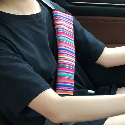 Unique Bargains Universal Non-slip Pure Soft Comfort Neoprene Seat Belt  Covers Multicolor 2 Pcs : Target