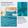BAGOKIE 3 Pieces Floral Pinch Pleat Bed in a Bag Comforter Set for All Season - 4 of 4