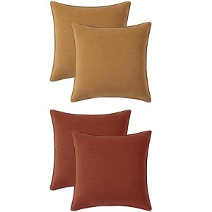 REGALWOVEN 4 Pcs Solid Chenille Soft Couch Throw Pillow Covers for Sofa Living Room Home Decor 18 x 18 Inch - 1 of 4