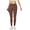 Clearlove Women's High-Waisted Lace-Up Ribbed Leggings Pants - 2 of 4