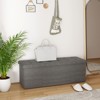 Costway Fabric Folding Storage Ottoman Storage Chest W/Divider Bed End Bench Light Grey\Drak Grey\Navy - 2 of 4