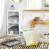 Medium Latching Clear Storage Box - Brightroom™: Stackable Plastic Tote with Built-In Handles, 28L Capacity, Latches - 2 of 4