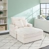 NicBex Modern Corduroy Accent Chair, Living Room Chairs with Ottoman Set, Lounge Chair with Cup Holder Modular Single Sofa for Living Room, Office - 3 of 4