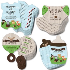 Big Dot of Happiness Woodland Creatures - 4 Baby Shower Games - 10 Cards Each - Gamerific Bundle - 1 of 4