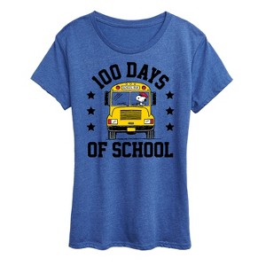 Women's - Peanuts - Snoopy One Hundred Days Of School Short Sleeve Graphic T-Shirt - 1 of 4