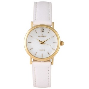 Peugeot Women's Classic 24mm White Watch With Easy to Read Numerals - 1 of 4