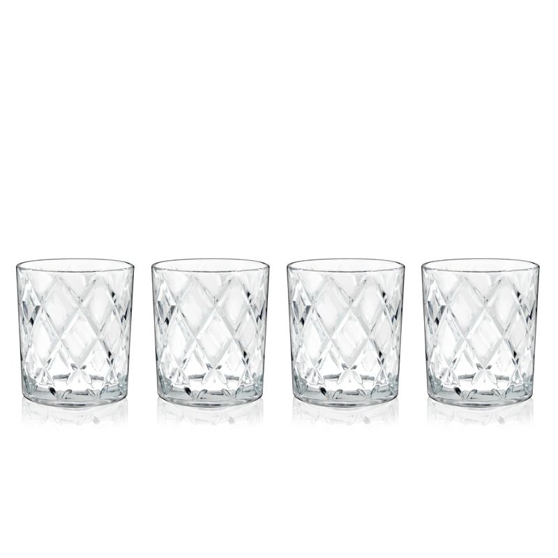 True Diamond Crystal Whiskey Tumblers Set of 2 - Premium Crystal Clear Glass, Striking Lowball Cocktail Glasses, Scotch Glass Gift Set - 11 oz, 6 of 11