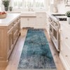 Washable Rug, Modern Abstract Area Rug Medallion Pattern Rugs, Stain Resistant Non-Slip Living Room Bedroom Area Rug - 2 of 4