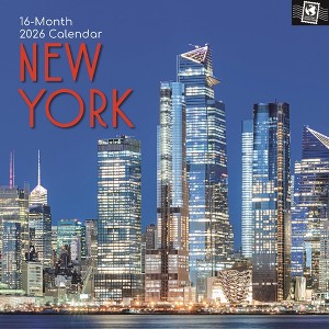 2026 Square Wall Calendar, New York, 16-Month Passport Collection Theme with 180 Reminder Stickers (12x12 In) - 1 of 4