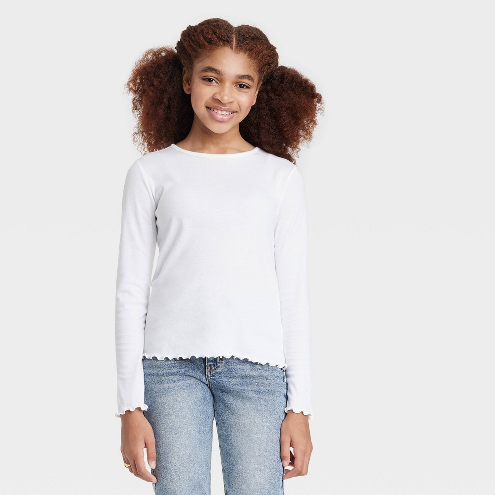 Girls' Long Sleeve T-Shirt - art class White M (2 shirts)