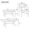 7 Piece Outdoor Patio Dining Set,Extendable Dining Table and 6 Polyester Woven Tape Chairs Set,Metal Garden Dining Set with Cushions-Coolbibila - 4 of 4