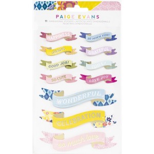 Paige Evans Wonders Dimensional Stickers with Banners, 11pcs - 1 of 2