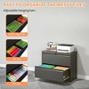 Okak Modern Metal Lateral Filing Cabinet with Lock Drawers,Storage Organizer File Cabinet for Home Office,Beside Desk - 3 of 4