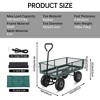 Steel Garden Cart, 440 Lbs Heavy Duty Utility Wagon Cart with Wheels, Removable Liner, Pullable Mesh Yard Cart - 2 of 4