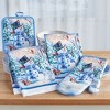 Collections Etc 4-Piece Oven Mitt Pot Holder and Hand Towels Snowman Kitchen Set Blue - 2 of 2