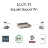 Ecopots Square Plastic Modern In/Outdoor Planter Flower Pot Saucer - 2 of 3