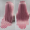 Unique Bargains Women Long Straight Synthetic Fibre Hair Lace Front Wigs with Wig Cap 24" 1PC - 3 of 4
