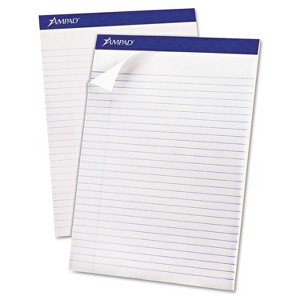 Ampad Recycled Writing Pads 8 1/2 x 11 3/4 White 50 Sheets Dozen 20170 - 1 of 3