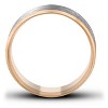 Pompeii3 14k White & Yellw Gold Two Tone 7.5mm Matte Finish Mens Wedding Band - 3 of 4