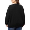 Agnes Orinda Women's Plus Size Classic Long Sleeve Knit Casual Front Button Down Cardigan - 4 of 4