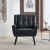 CAVINAS Modern Accent Chair, Upholstered Arm Chair, Living Room Chair Bedroom Chair Home Chair with Black Legs, Single Chair Sofa Chair - 3 of 4
