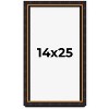 PosterPalooza | Modern Shadow Box 1" Depth Brown Picture Frame - UV Acrylic, Backing, Hanging Hardware - 2 of 4