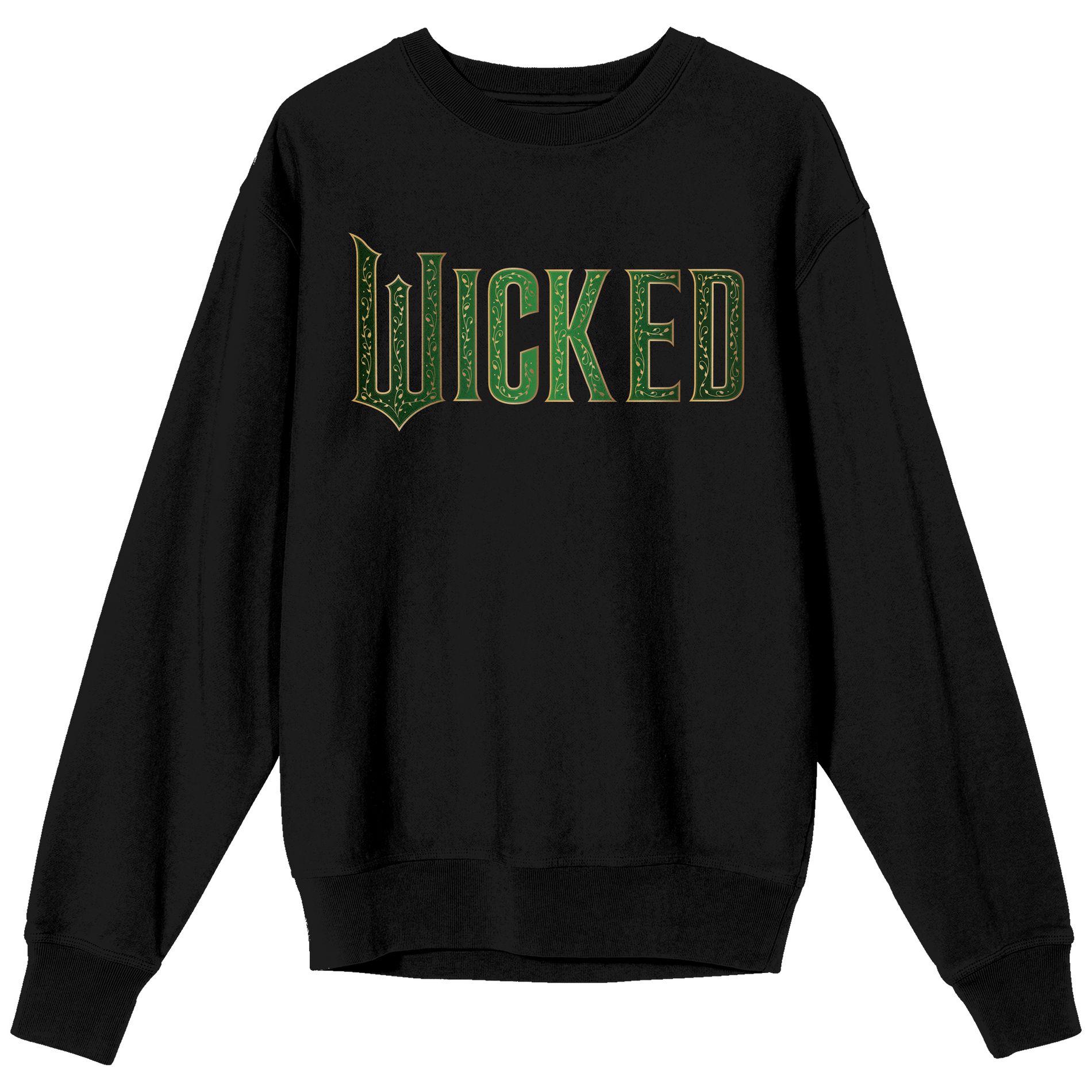 Wicked Land of OZ Musical Adult Black Crew Neck Long Sleeve Sweatshirt