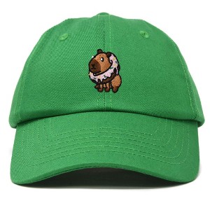 Dalix Capybara Donut Cap Embroidered Dad Baseball Hat Cotton Adjustable Womens - 1 of 4