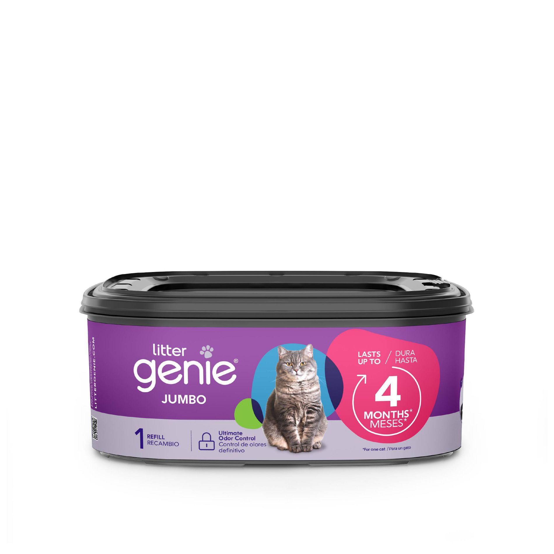 Litter Genie Jumbo Refill Ultimate Cat Litter Odor Control Waste Disposal Bags: Unscented Pet Waste Accessories