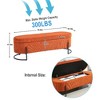 CAVINAS Oval Storage Ottoman Bench with Safety Hinge, Velvet Storage Bench with Padded Top, Multi-Functional Upholstered Bedroom End Bench - 4 of 4