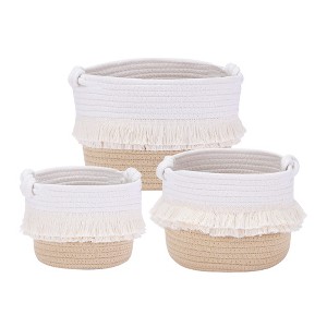 Unique Bargains REGALWOVEN Home Decor Shelf Closet Storage Bin for Clothes 3 Packs - 1 of 4