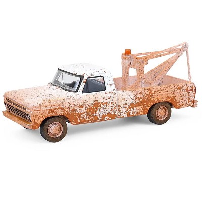 1973 Ford F-100 Tow Truck White (Weathered) "Blue Collar Collection" Series 14 1/64 Diecast Model Cars by Greenlight