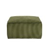 CAVINAS Luxurious Upholstered Square Ottoman Bench,Simple Retro Ottoman for Living Room,Bedroom - 3 of 4