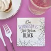 Big Dot of Happiness Goth Girl Napkins, Black and Purple Halloween or Gothic Birthday Party Decor, White 3-Ply Paper Luncheon Napkins - 24 Count - 3 of 4