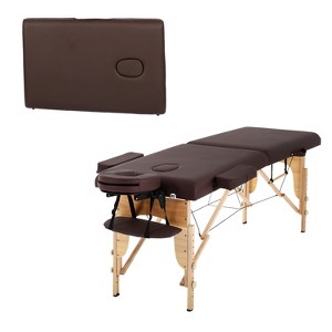 BestMassage Portable Massage Table 2-Fold Spa Bed Adjustable Salon Table with Non-Woven Carrying Bag - 1 of 4