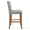 26" Portland  Upholstered Counter Height Barstool Wood(Set of 2) -Maison Boucle - 4 of 4