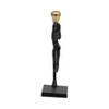 Modern Metal Taper Candle Holder - Decorative Running Man Design - Aluminum & Wood - Contemporary Home & Office Accent Decor - 15" Gold - 4 of 4