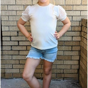 Girl's Crochet Lace Side Shorts - Lucky & Blessed - 1 of 4