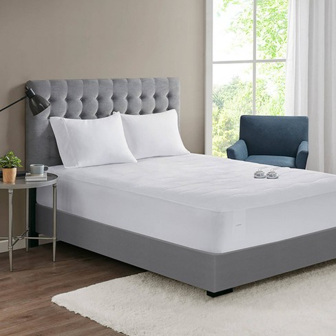 Twin Plush Heated Mattress Pad White Serta Target