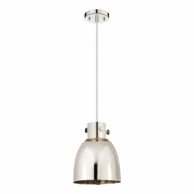Newton Bell - 1 Light Pendant with Metal Shade In Industrial Style-9.63 Inches Tall and 8 Inches Wide
