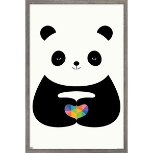 Trends International Andy Westface - Panda Love Framed Wall Poster Prints - 1 of 4