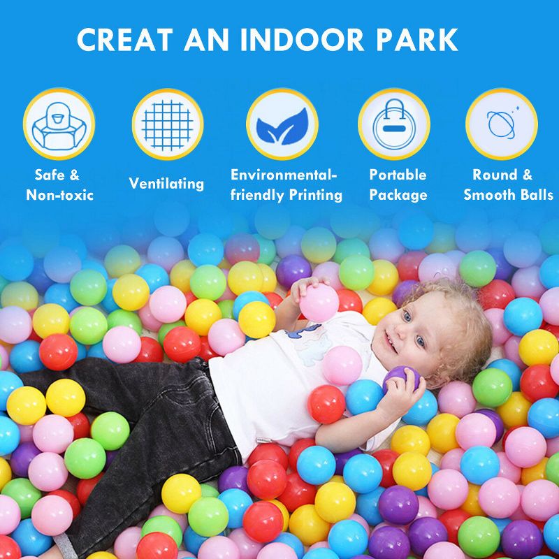 Costway Kid Outdoor Indoor Princess Play Tent Playhouse Ball Tent Toddler Toys w/ 100 Balls, 2 of 13
