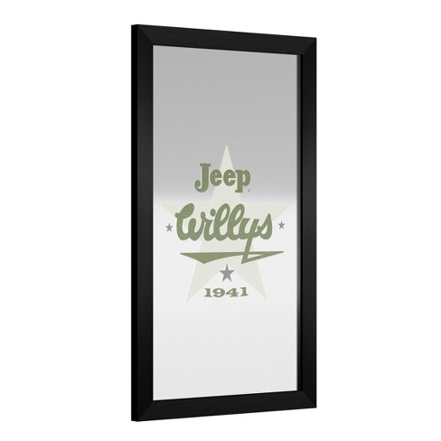 Jeep Black Framed Bar Mirror by Trademark Gameroom - image 1 of 4