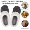 Fuzzy House Slippers with Arch Support Orthotic Sole Open Toe Bedroom Adjustable Velcro Slippers for Women - 3 of 4