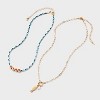 Ciao and Fish Blue Charm Pendant Necklace - Universal Thread™ Gold - 2 of 3