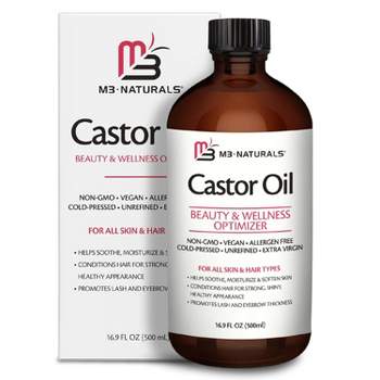 Pure Castor Oil Pack Kit, Organic Castor Oil Cold Pressed Glass Bottle Adjustable Reusable Cotton Castor Oil Wrap for Detox Wellness, M3 Naturals