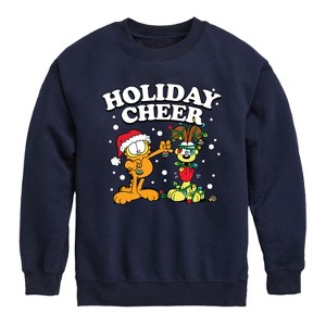 Boys' - Garfield - Feliz Navi Dog Graphic Long Sleeve Fleece Sweatshirt - 1 of 4