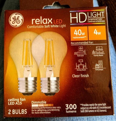 Ge 40w A15 Appliance Incandescent Light Bulb White : Target